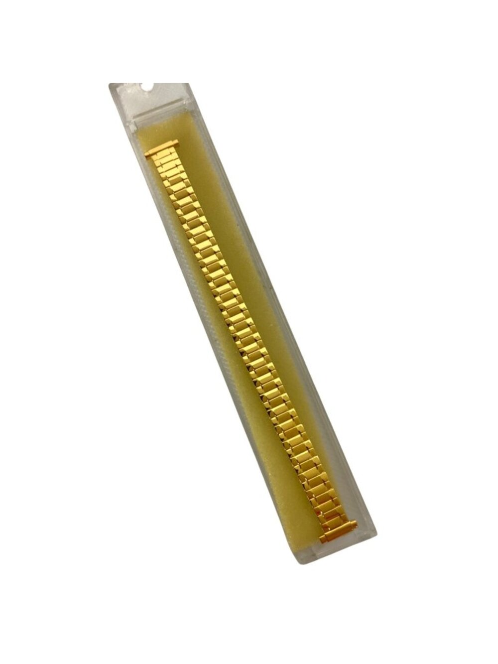 Hadley Roma Womens Watch Band Stretchy Gold Tone Link Stainless Steel